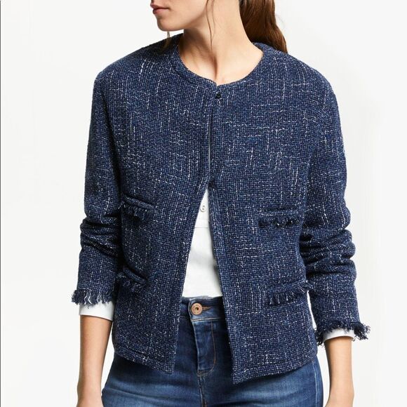Max Mara
Blue Weekend Amalfi Jacket Navy Fringe Blazer - Picture 1 of 4